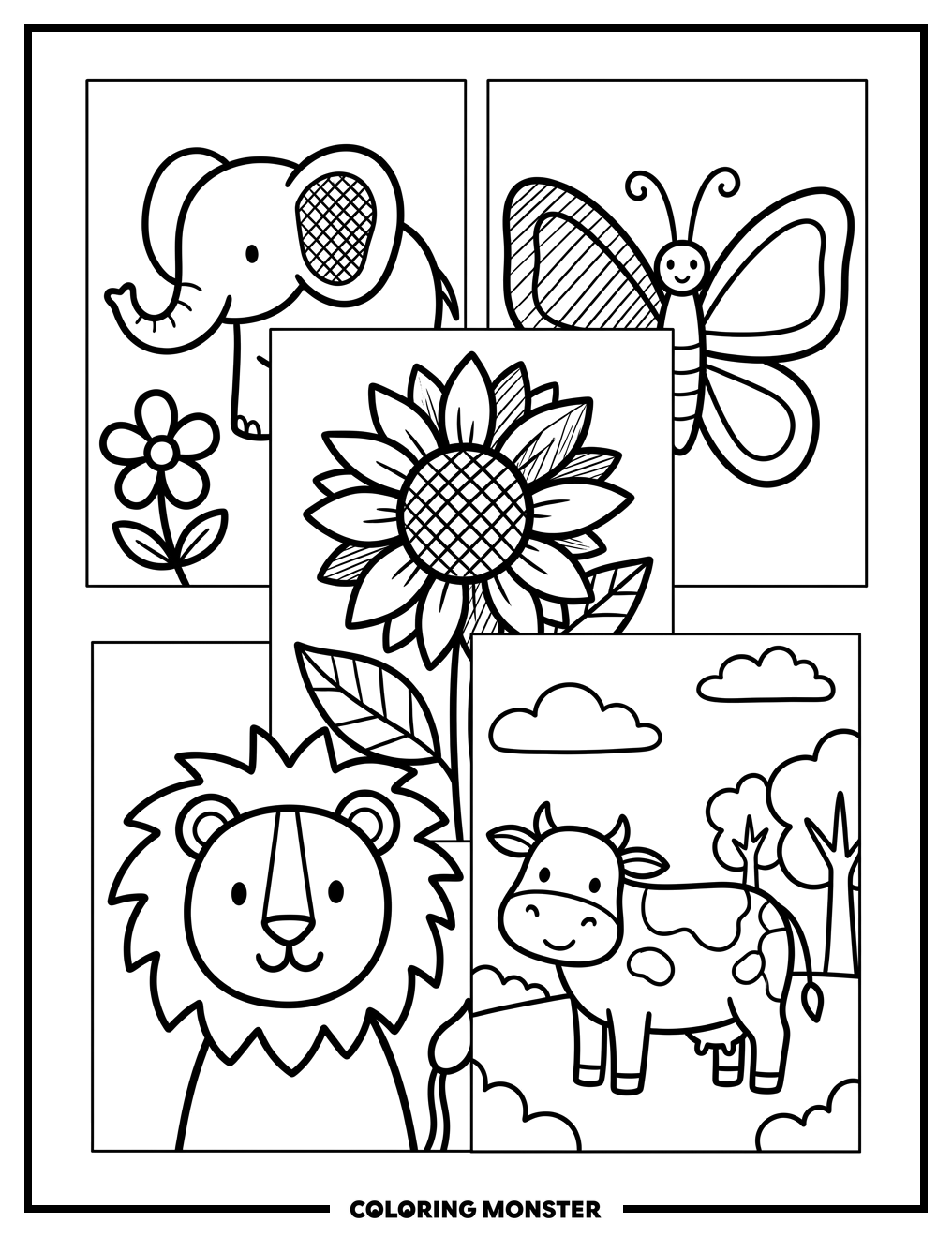 A Collection of Simple Coloring Pages Coloring Page