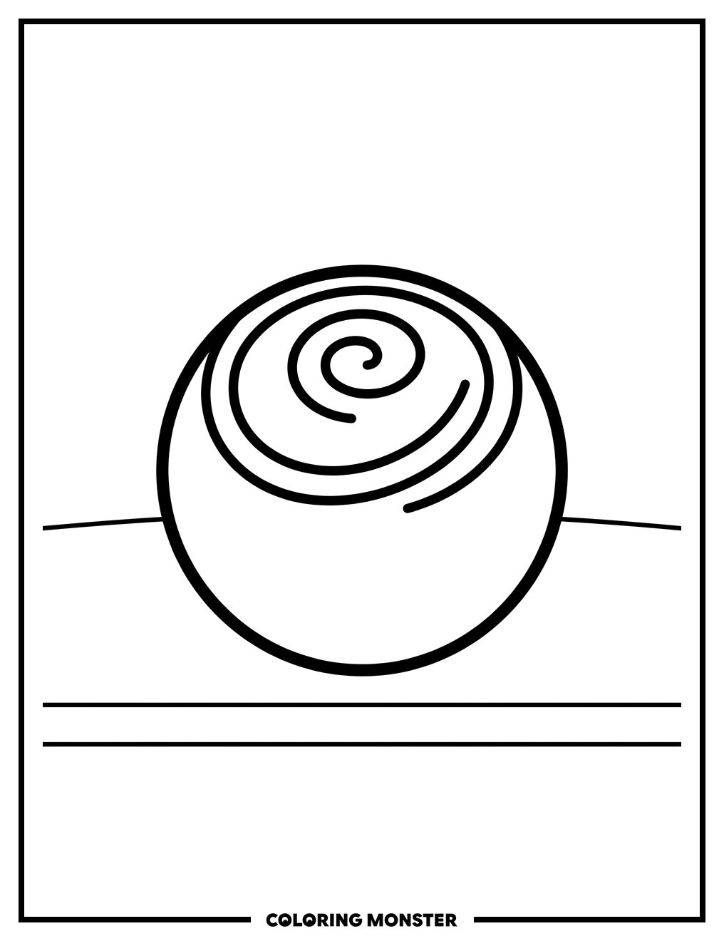 A Single Bon Bon Candy Coloring Page