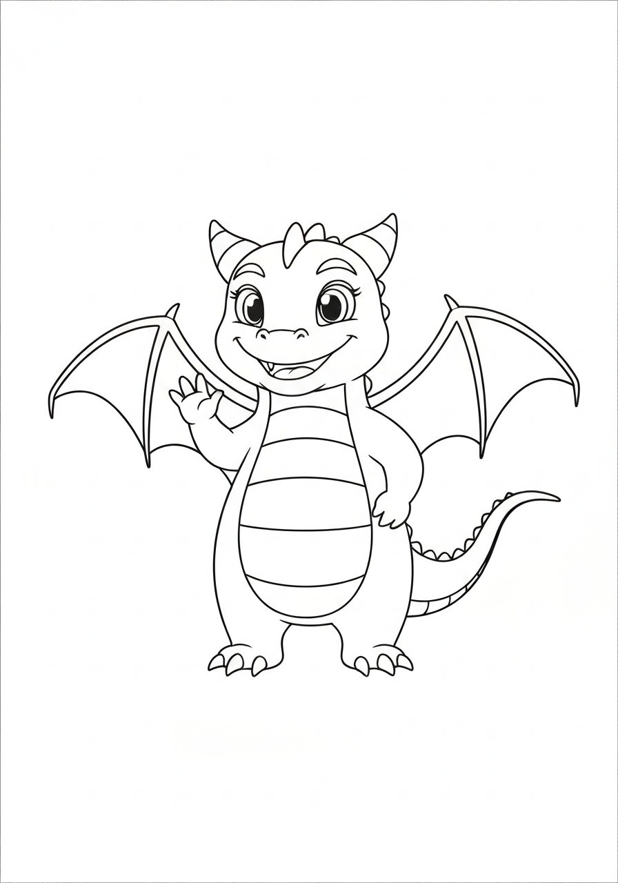 Adorable Dragon Waving At The Camera