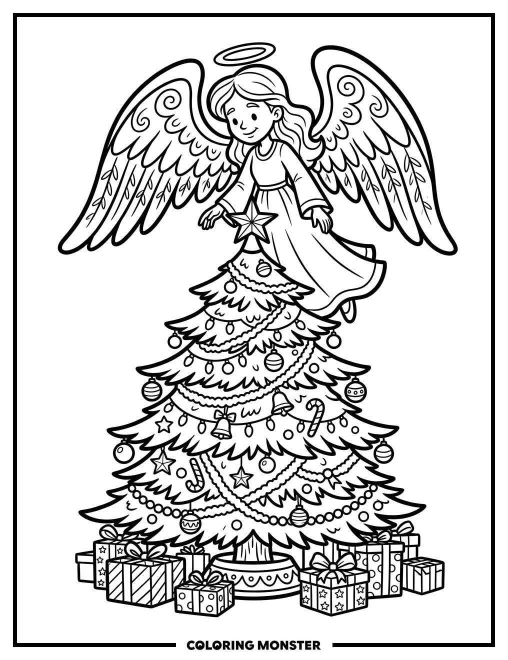 Angel Atop Christmas Tree
