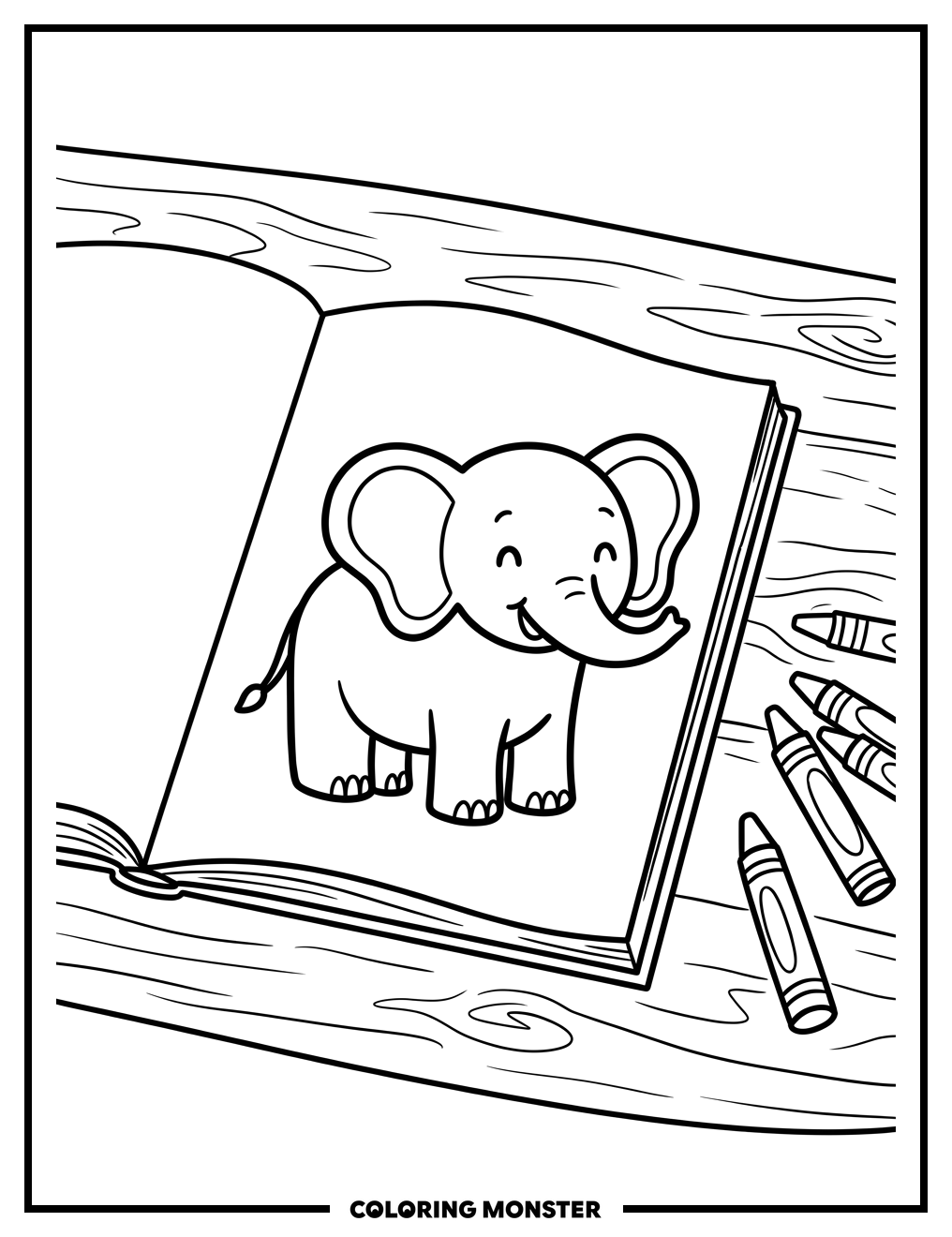 Animal Coloring Book Page Coloring Page