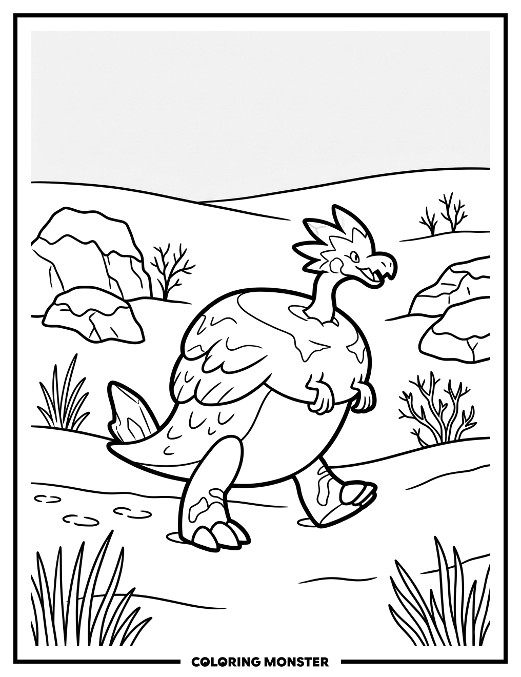Arctozolt on Snowy Tundra Coloring Page