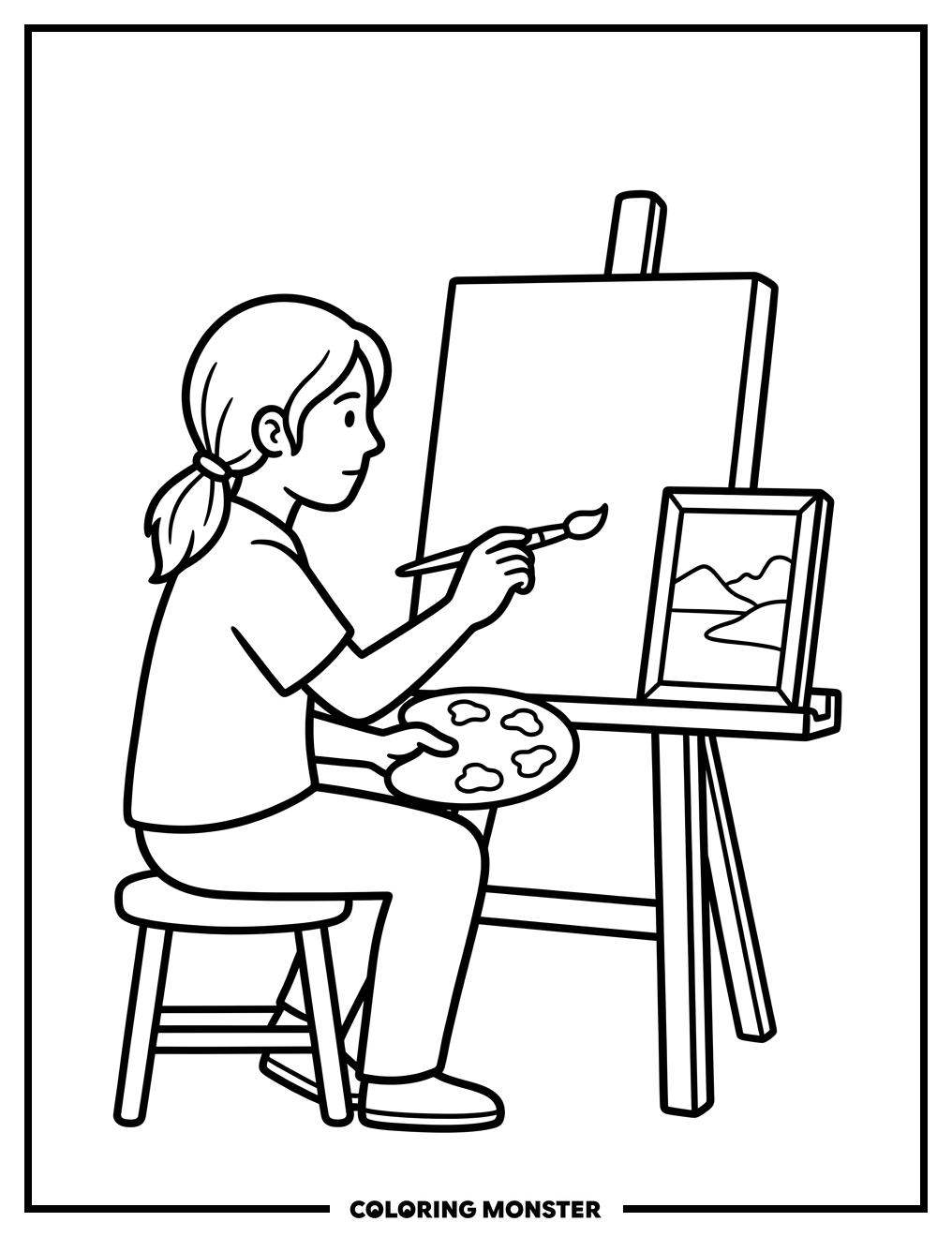 Artist Replicates Photograph Coloring Page