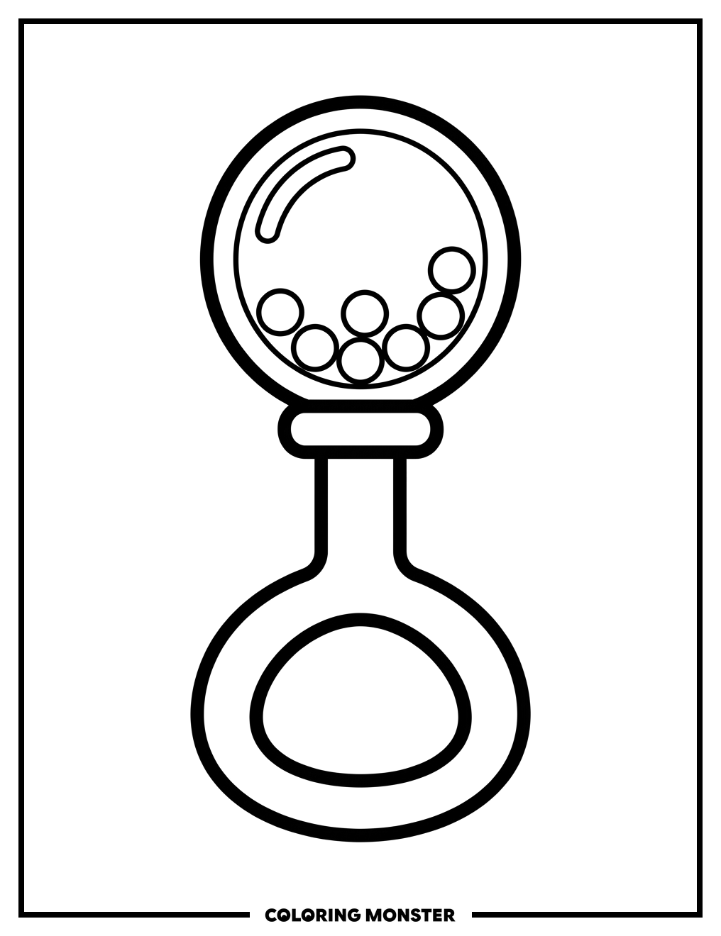 Baby Rattle Coloring Page