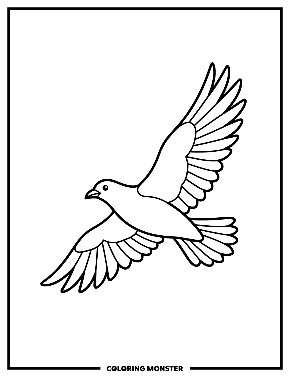 Bird in Flight Coloring Page