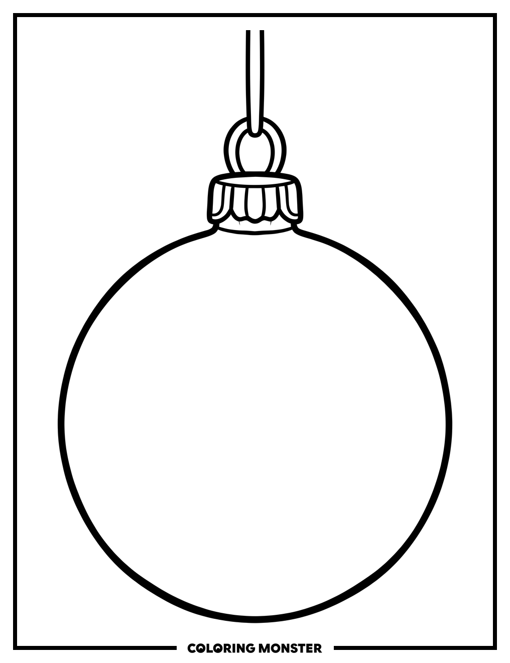 Blank Christmas Ornament Coloring Page