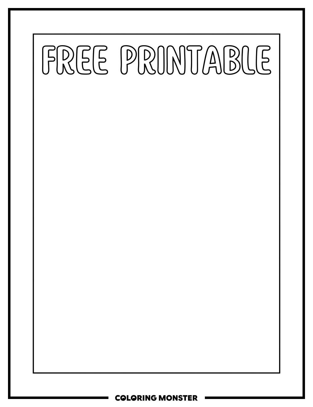 Blank Page For Drawing Coloring Page