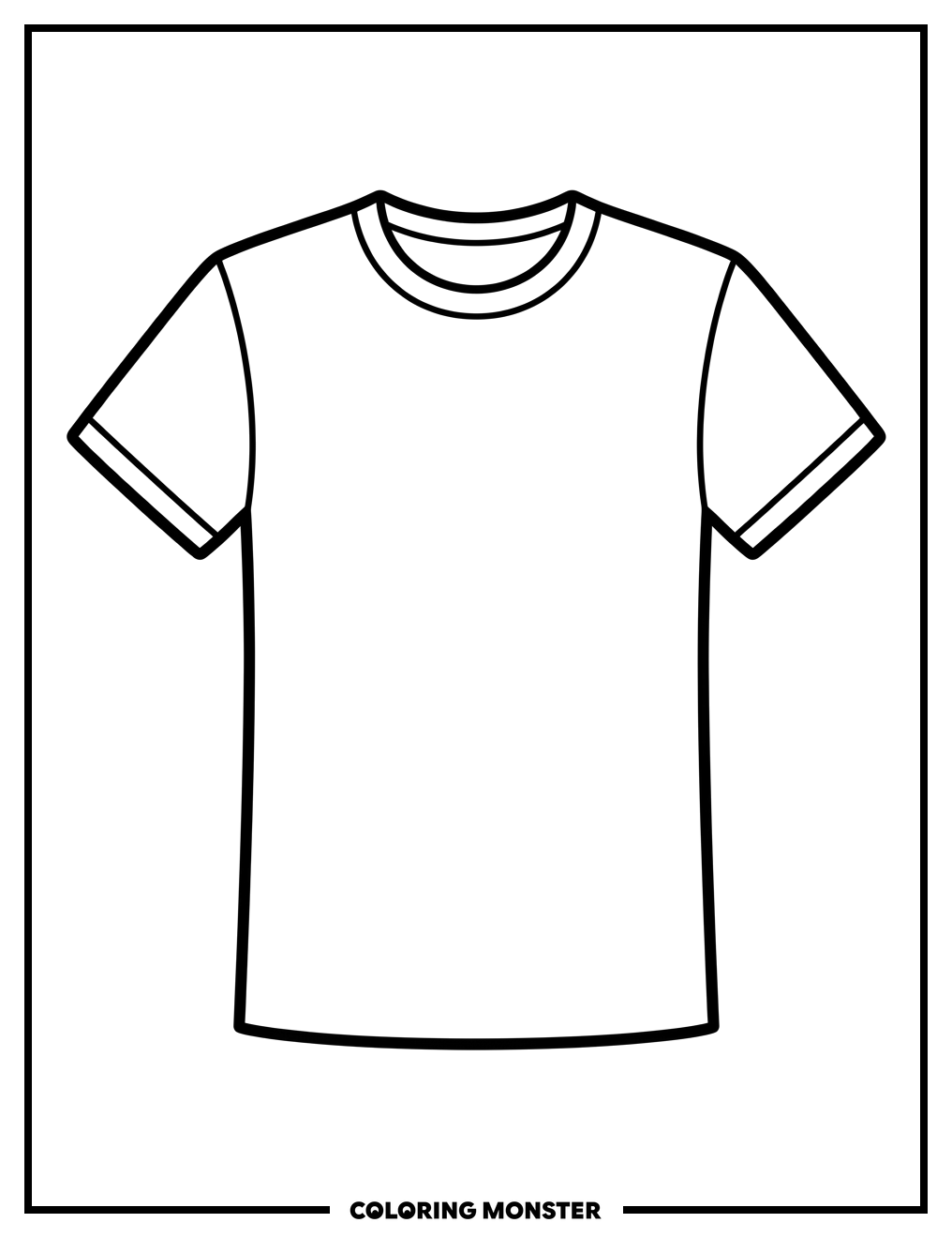 Blank T-Shirt Coloring Page