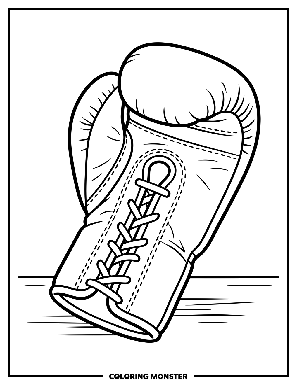 Boxing Glove Coloring Page