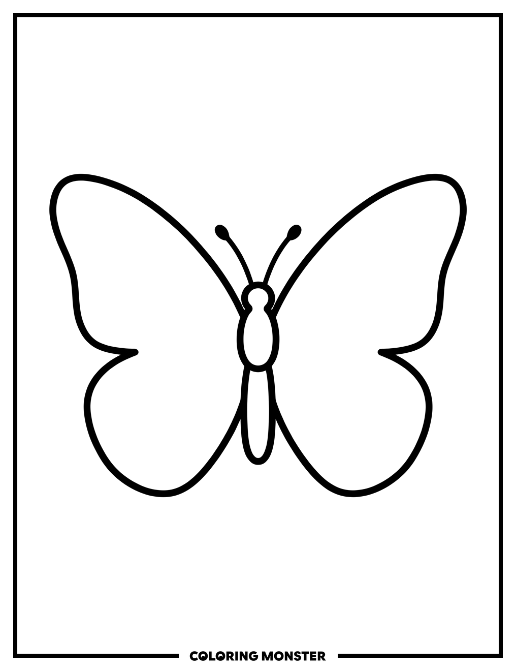 Butterfly with Wide Wings Coloring Page