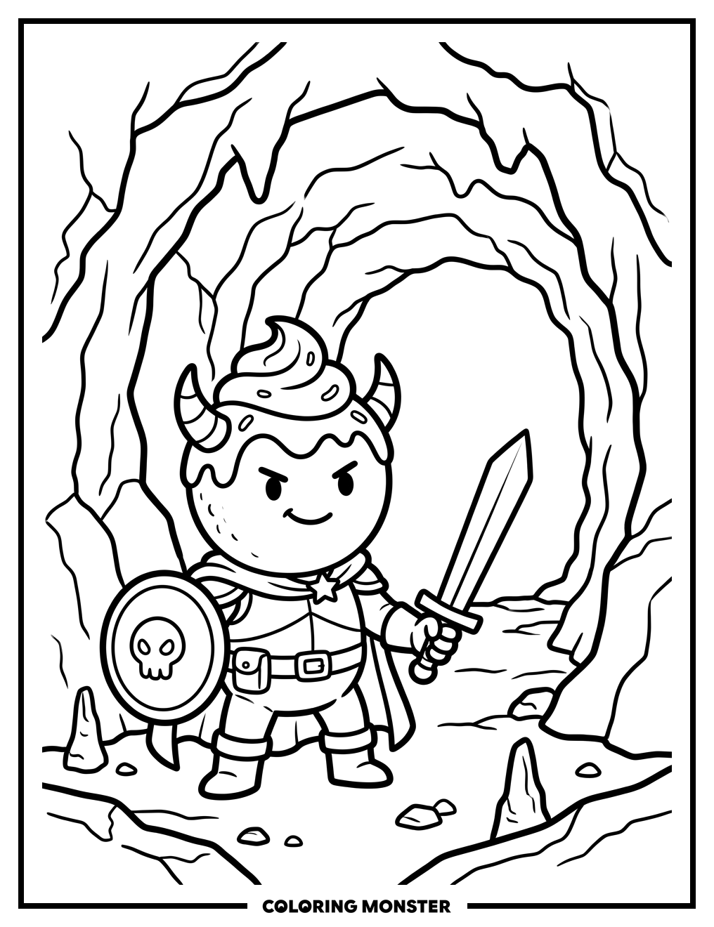 Cake Pop Demon Hunter Coloring Page