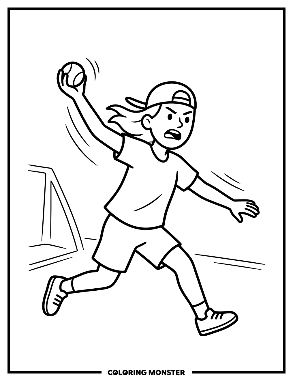 Character Throwing an Object Coloring Page