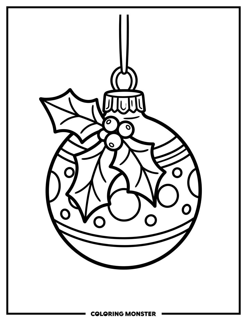 Christmas Bauble Ornament Coloring Page