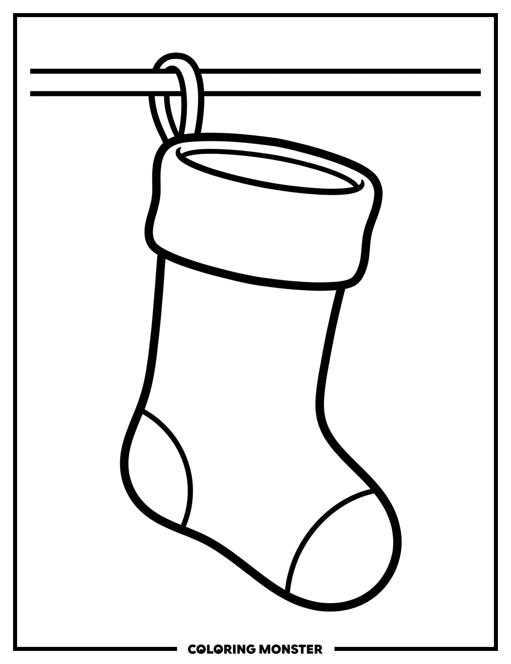 Christmas Stocking Coloring Page