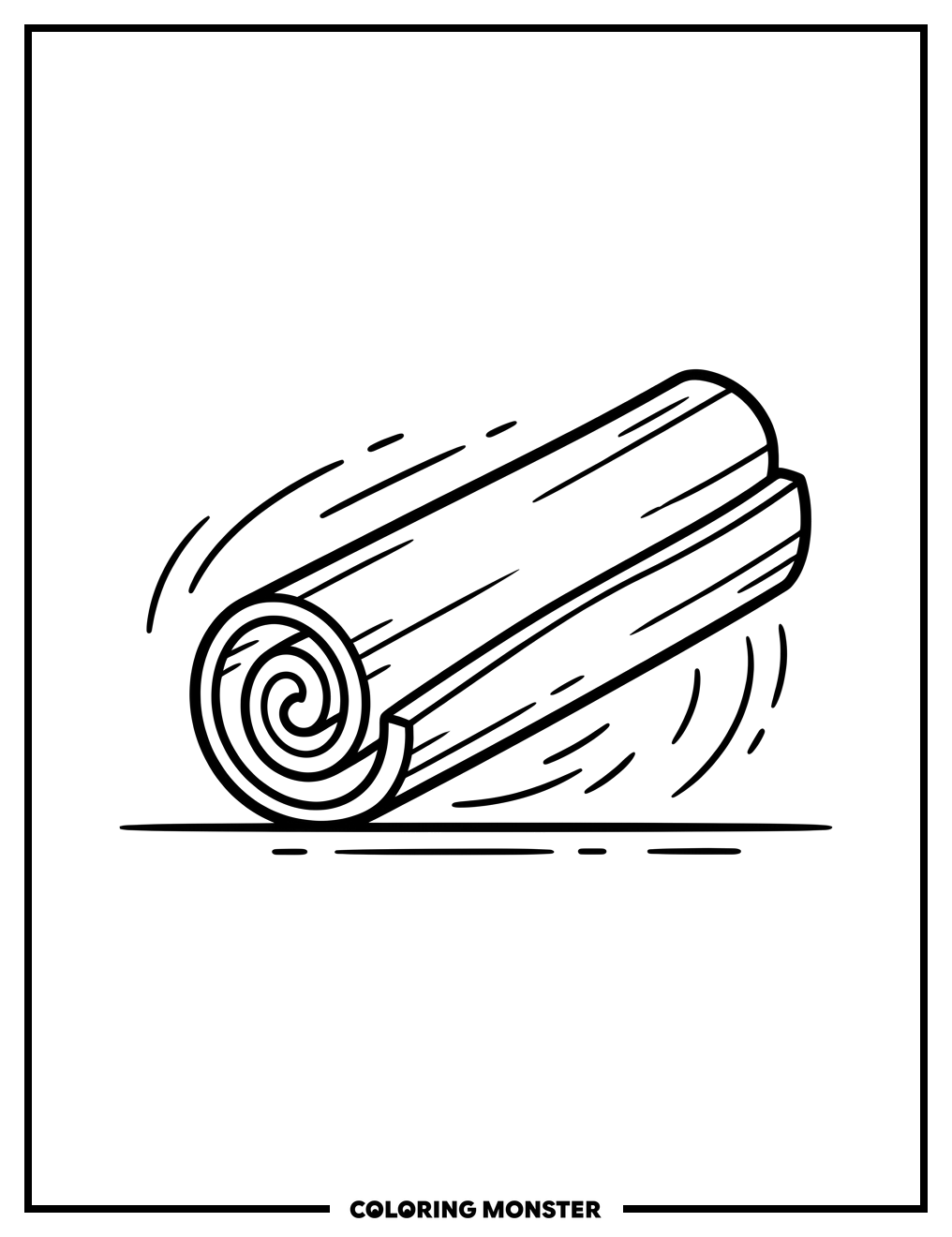 Cinnamon Stick Rolling Coloring Page