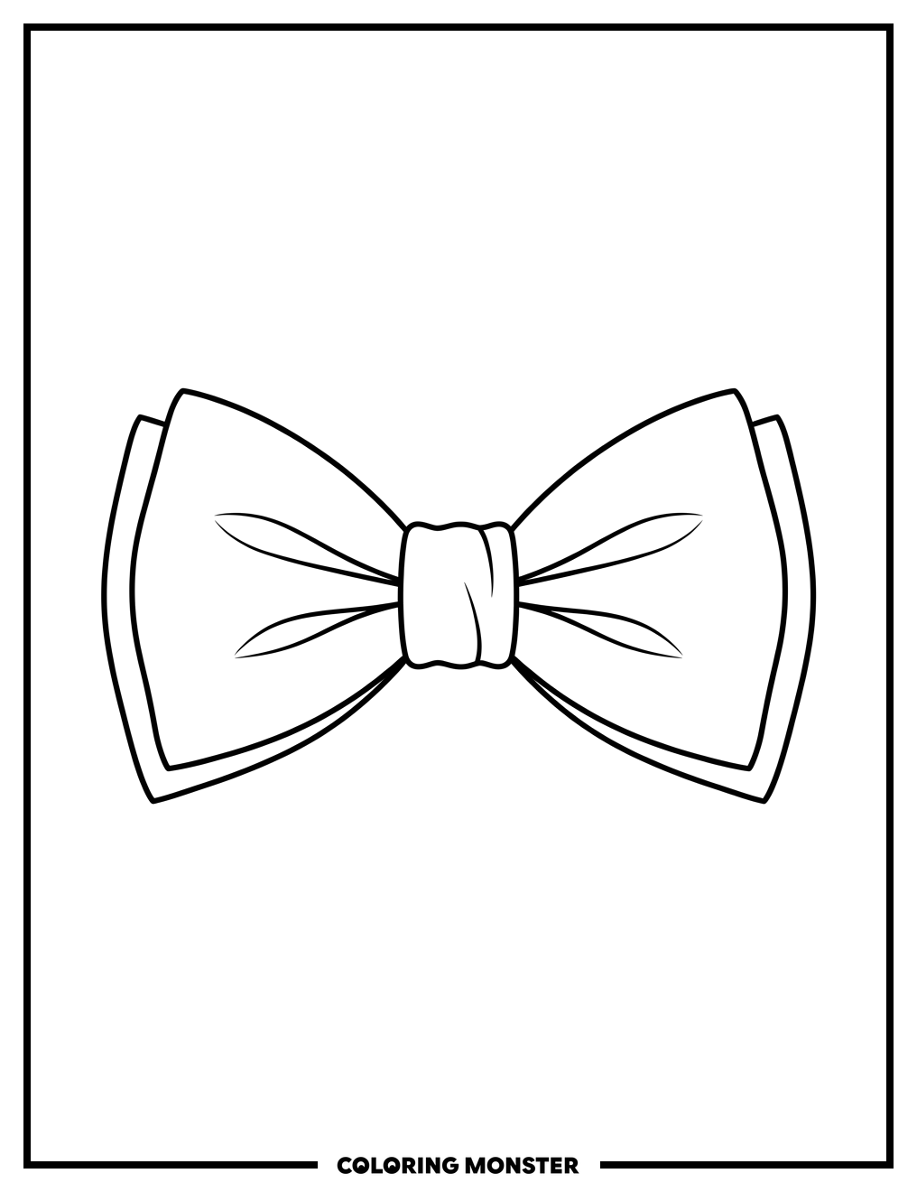 Classic Bow Tie Coloring Page