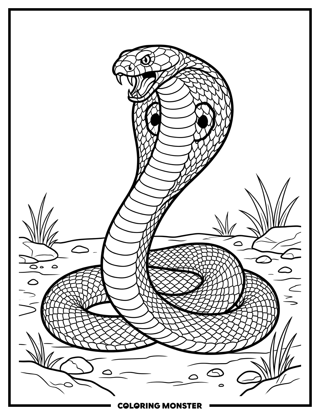 Cobra Ready to Strike Coloring Page