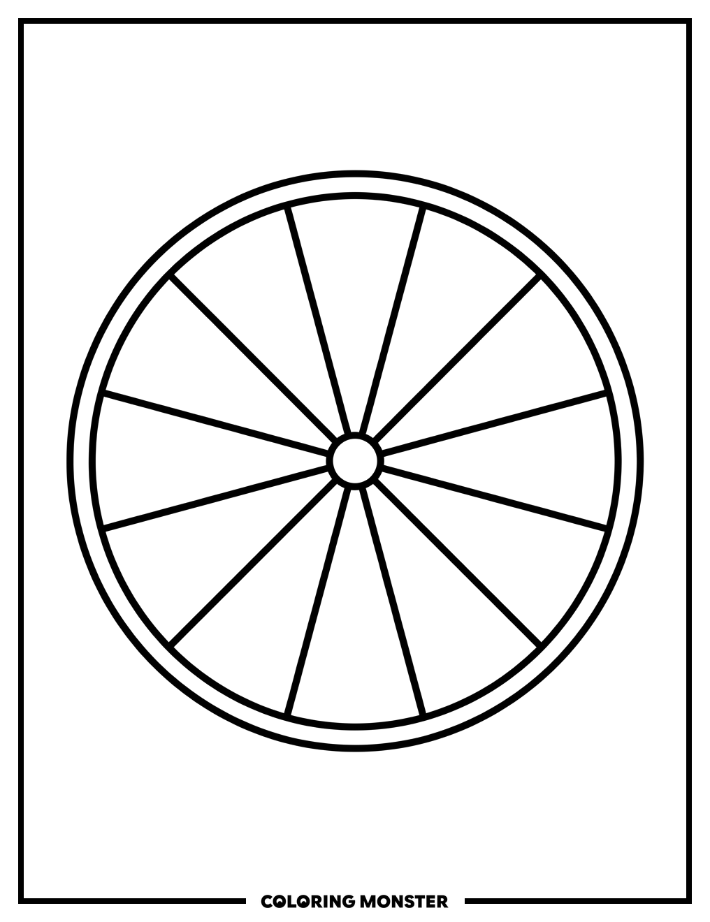 Color Wheel Coloring Page