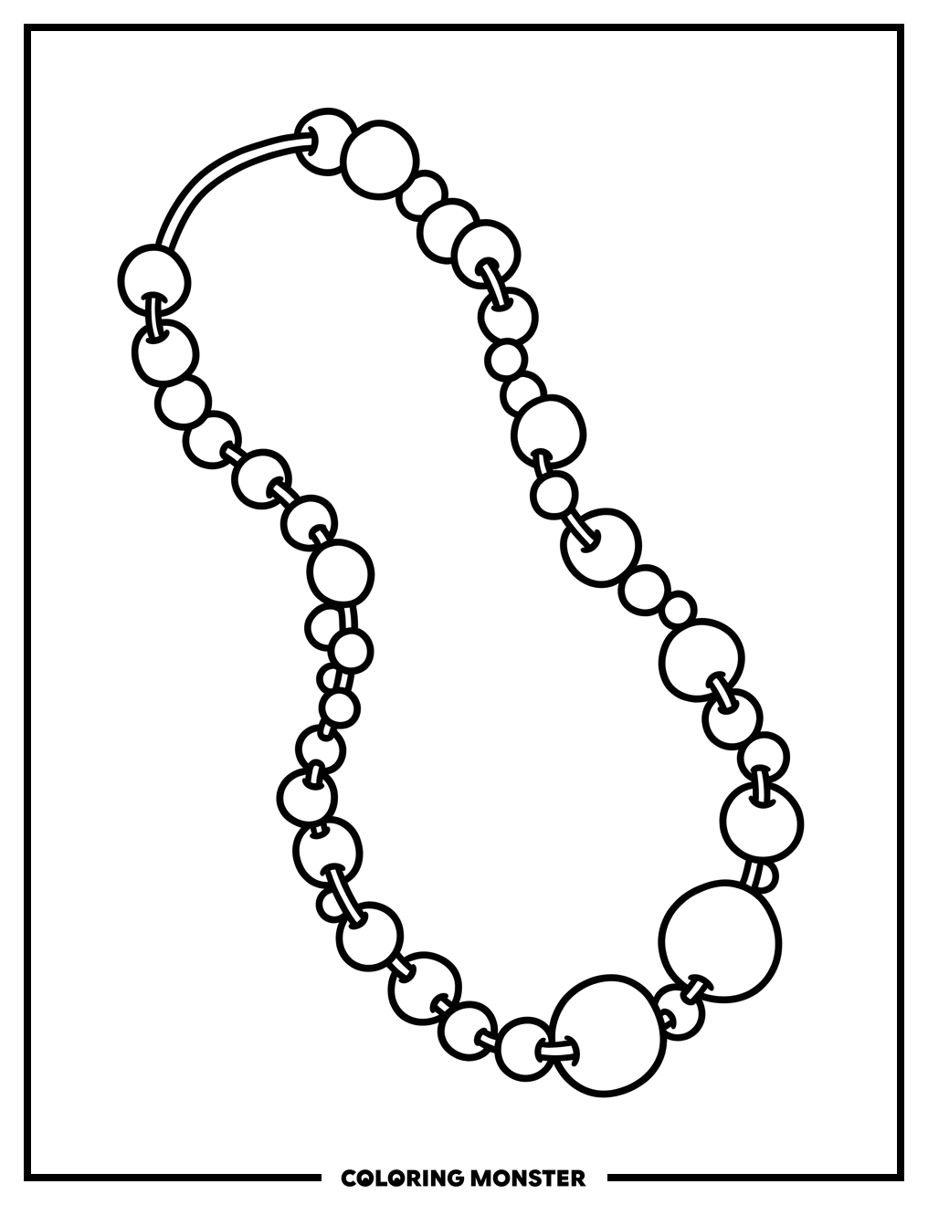Colorful Bead Garland Coloring Page