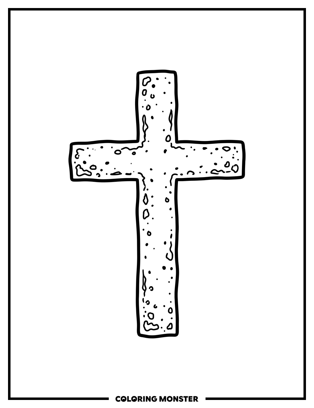 Cross Made of Ashes Coloring Page