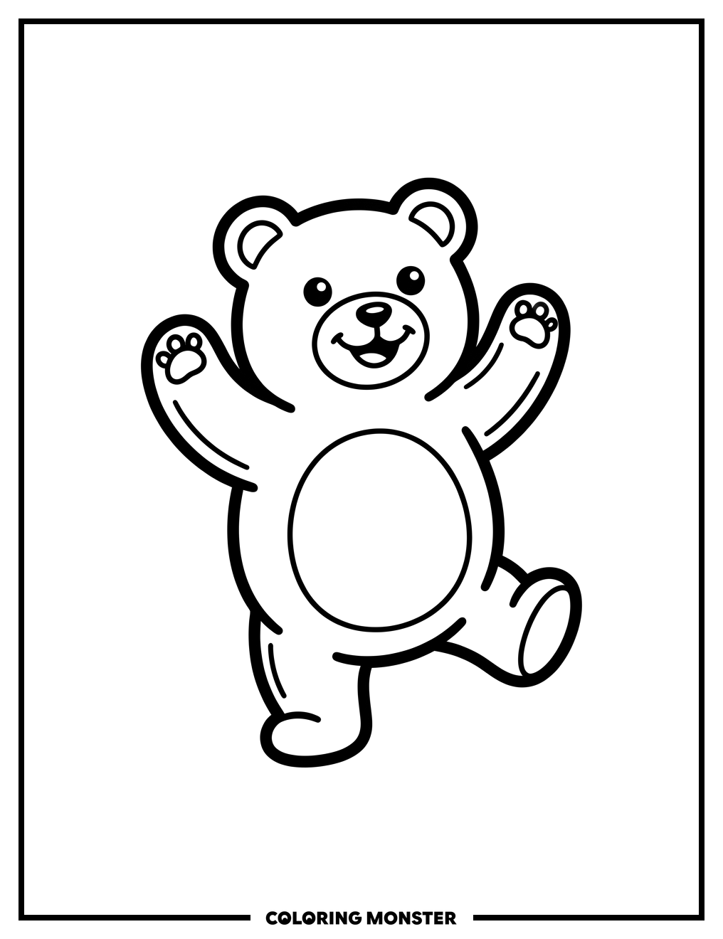 Dancing Gummy Bear Coloring Page