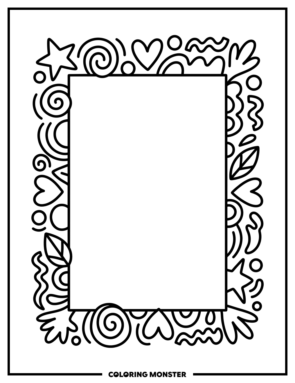 Decorative Empty Frame Coloring Page