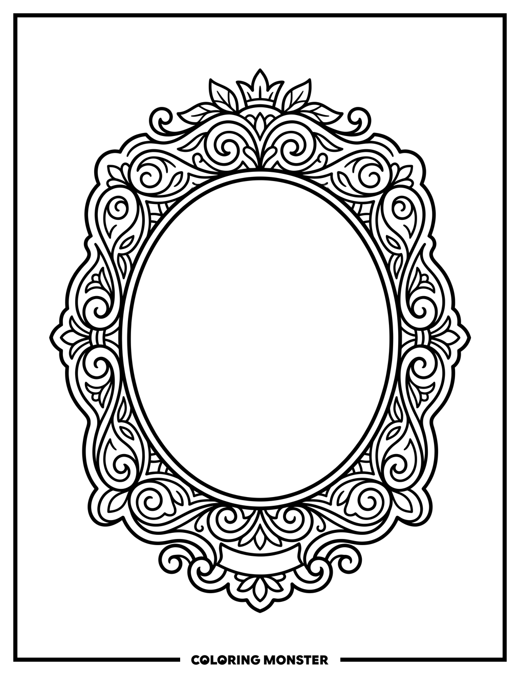 Decorative Logo Frame Coloring Page