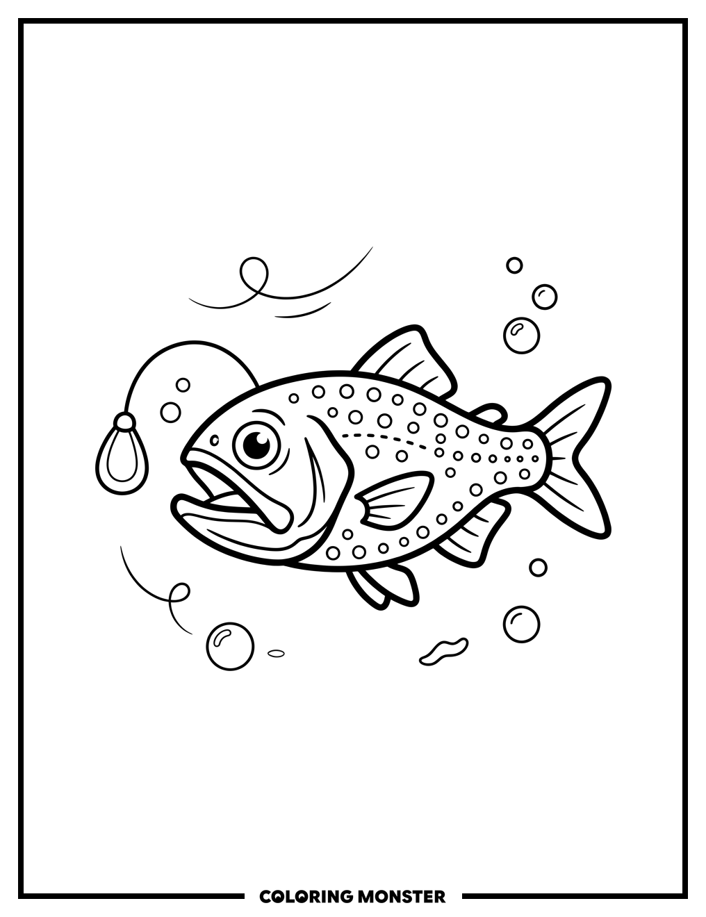 Deep Sea Lanternfish Coloring Page