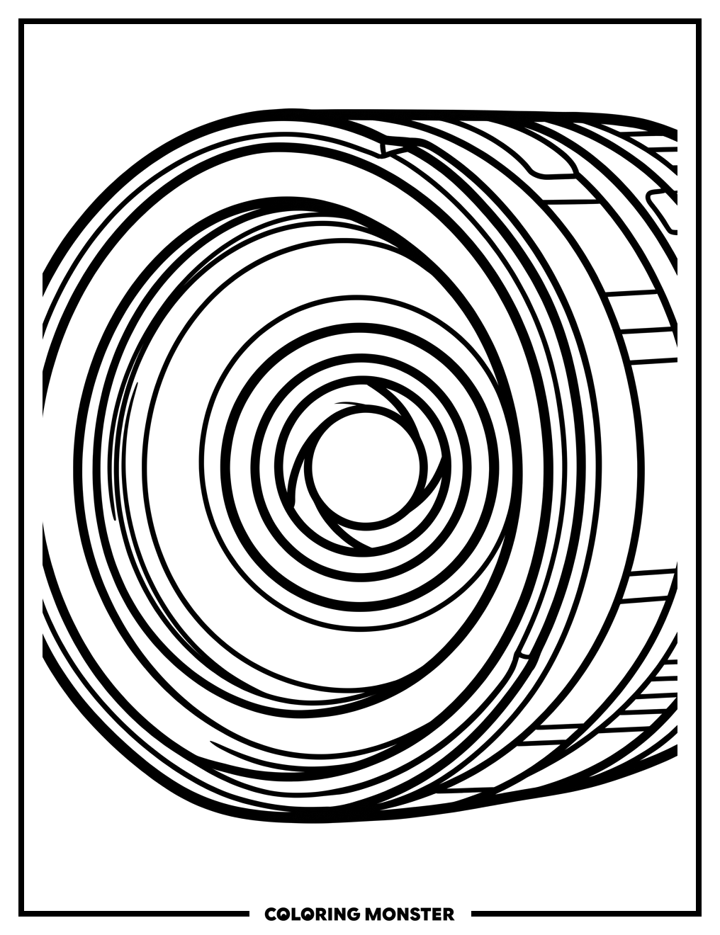 Detailed Camera Lens Coloring Page