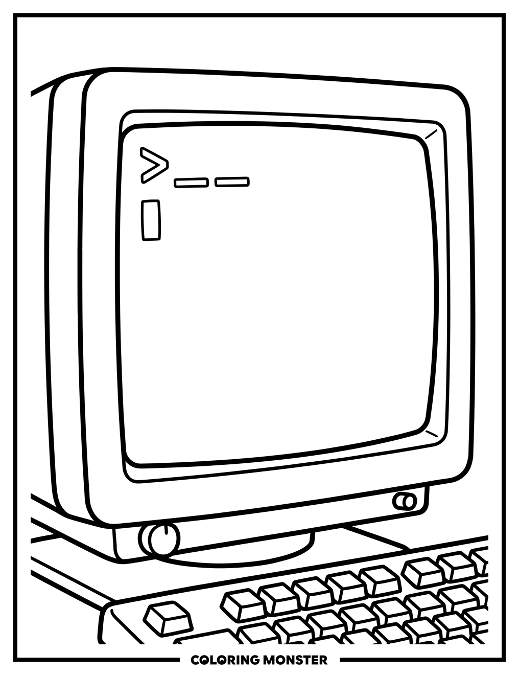 DOS Command Prompt Coloring Page