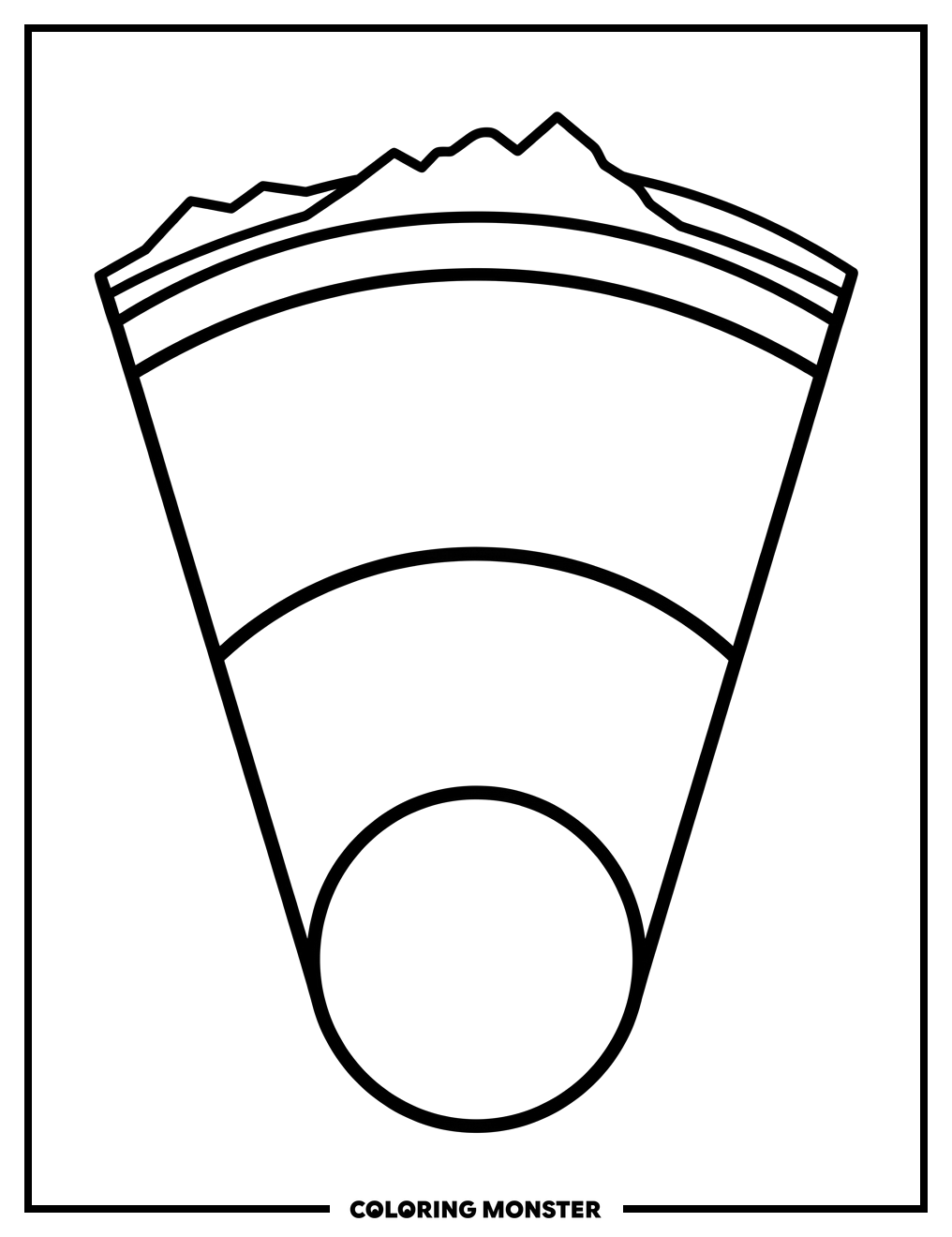 Earth's Layers Diagram Coloring Page