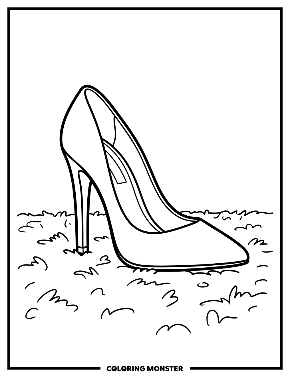 Elegant Stiletto Heel Coloring Page