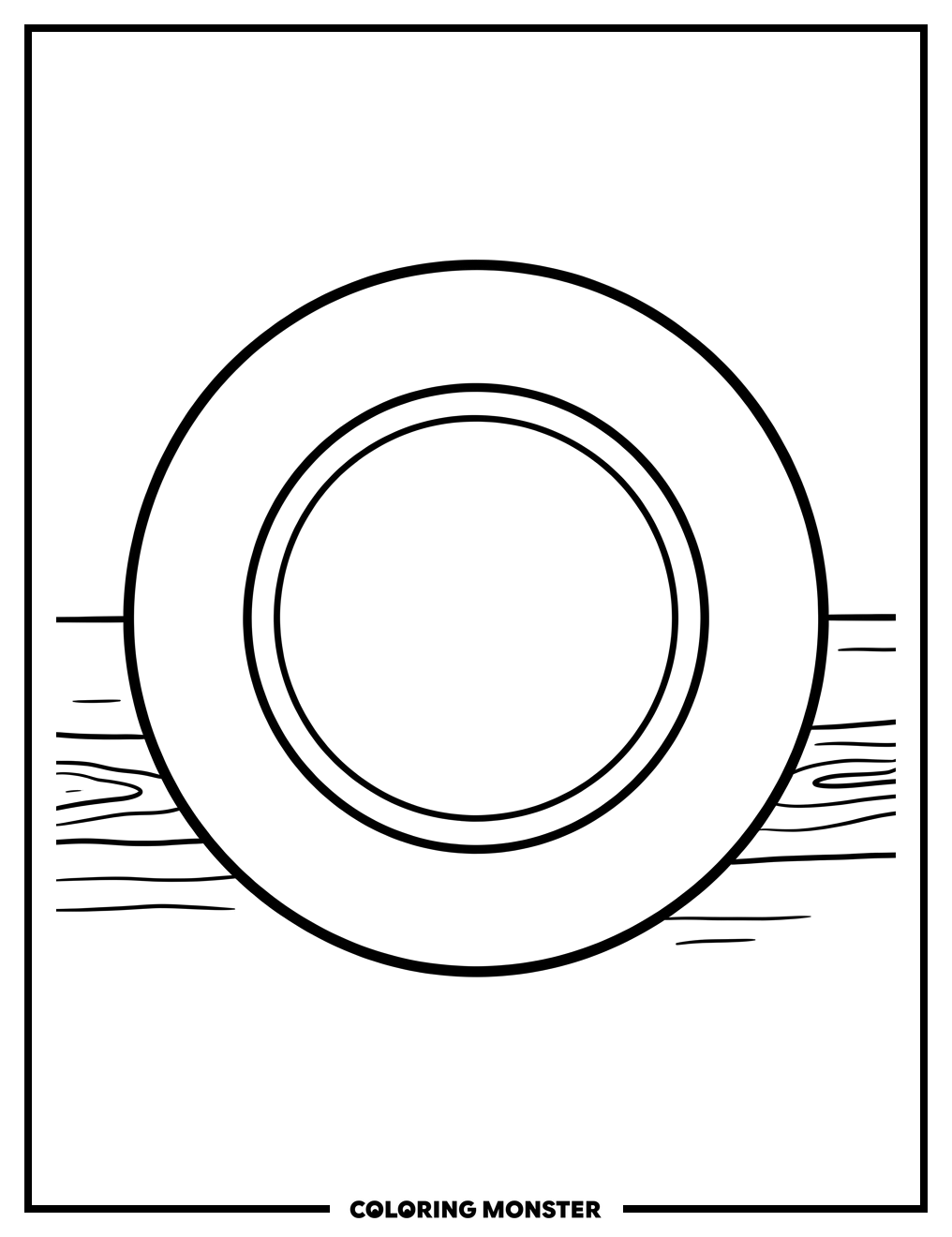Empty Dinner Plate Coloring Page