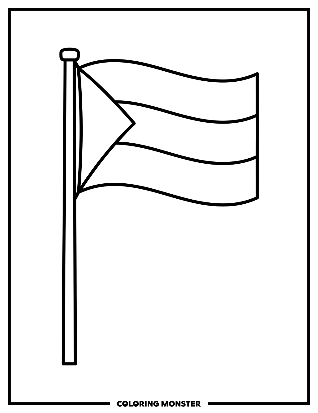 Equatorial Guinea Flag Coloring Page