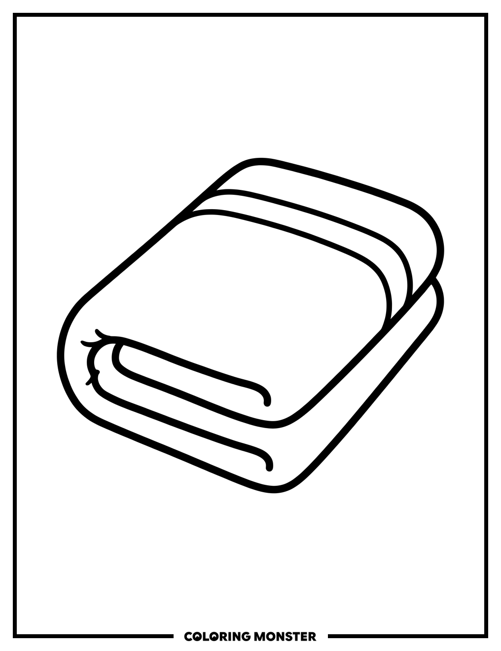 Fluffy Bath Towel Coloring Page