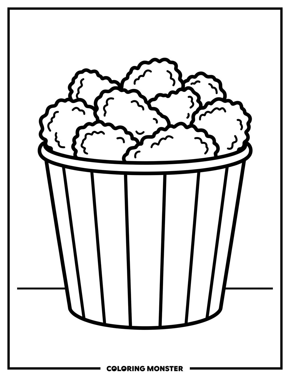 Fried Chicken Bucket Coloring Page