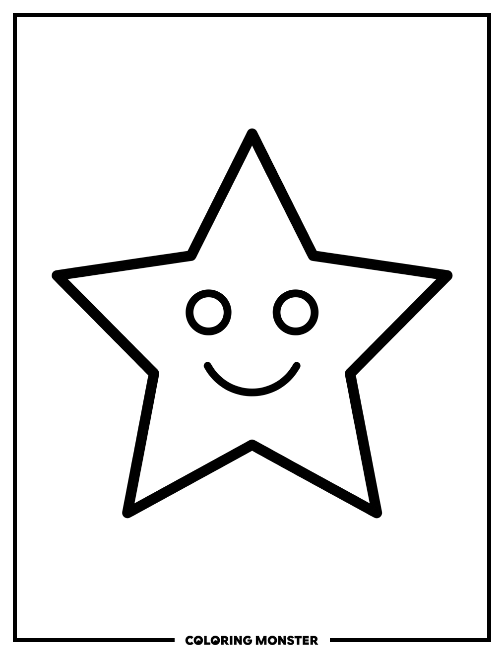 Friendly Star Coloring Page