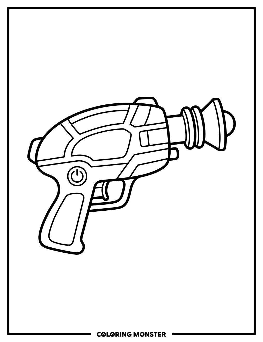 Futuristic Toy Laser Gun Coloring Page