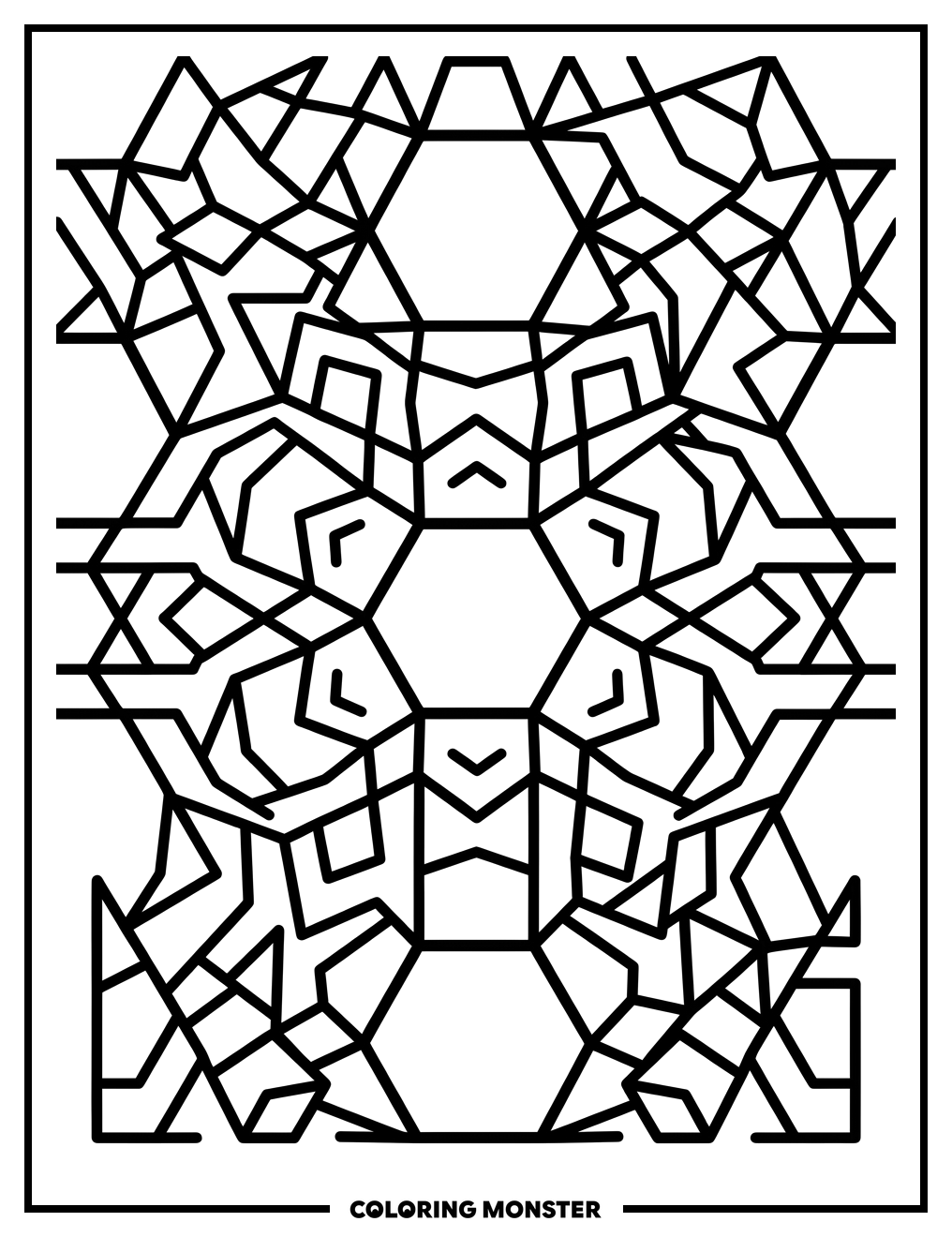Geometric Tessellation Pattern Coloring Page