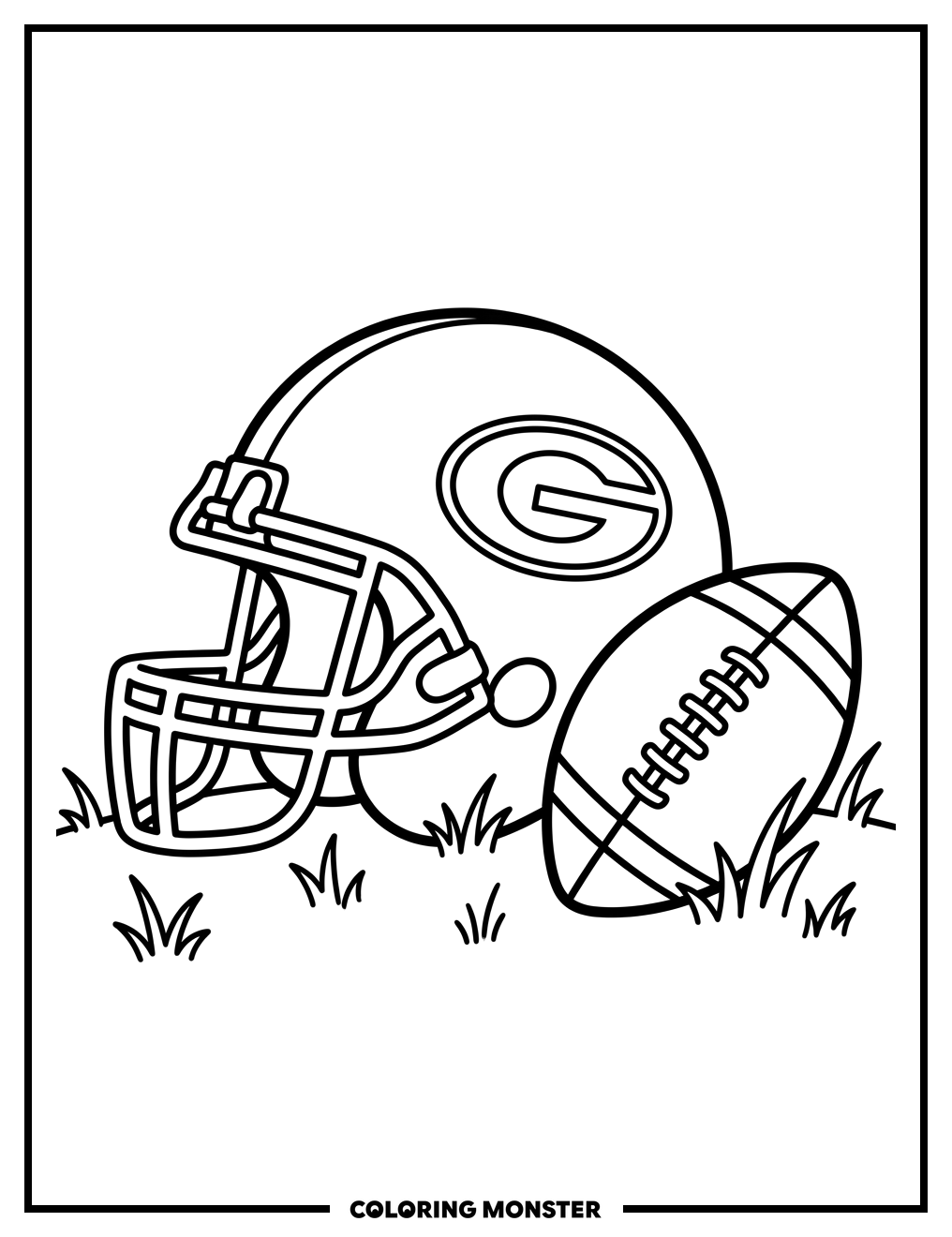 Georgia Bulldogs Football Helmet and Ball Coloring Page