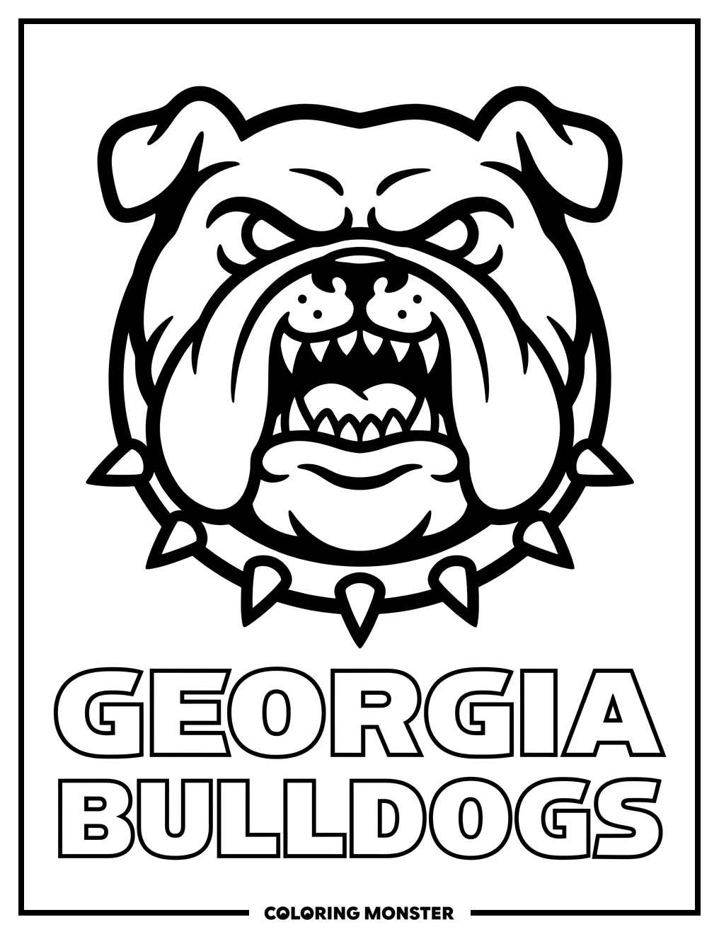 Georgia Bulldogs Logo Coloring Page
