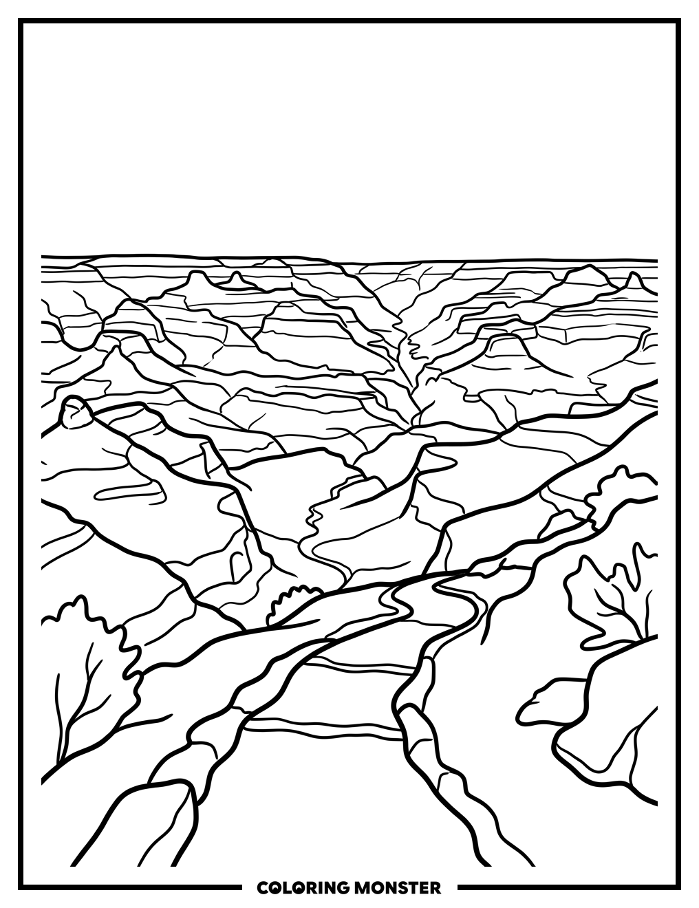Grand Canyon National Park Coloring Page