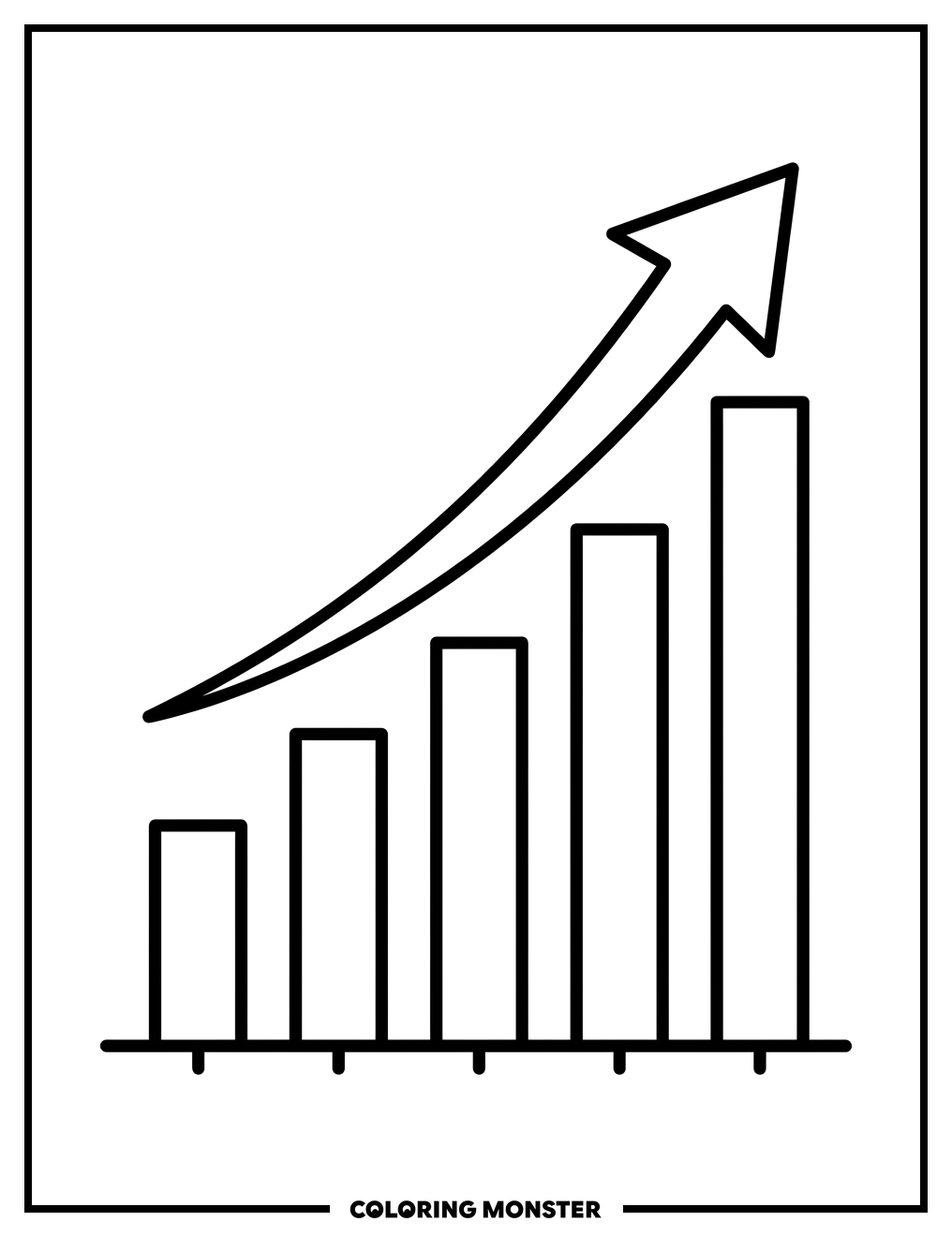 Growth Bar Chart Coloring Page
