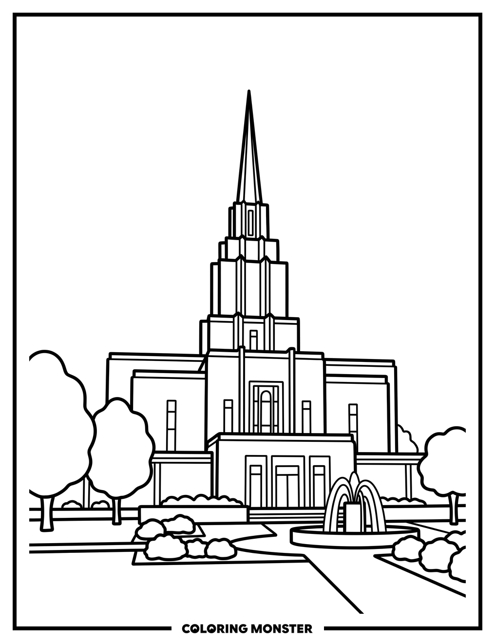 Idaho Falls Temple Coloring Page
