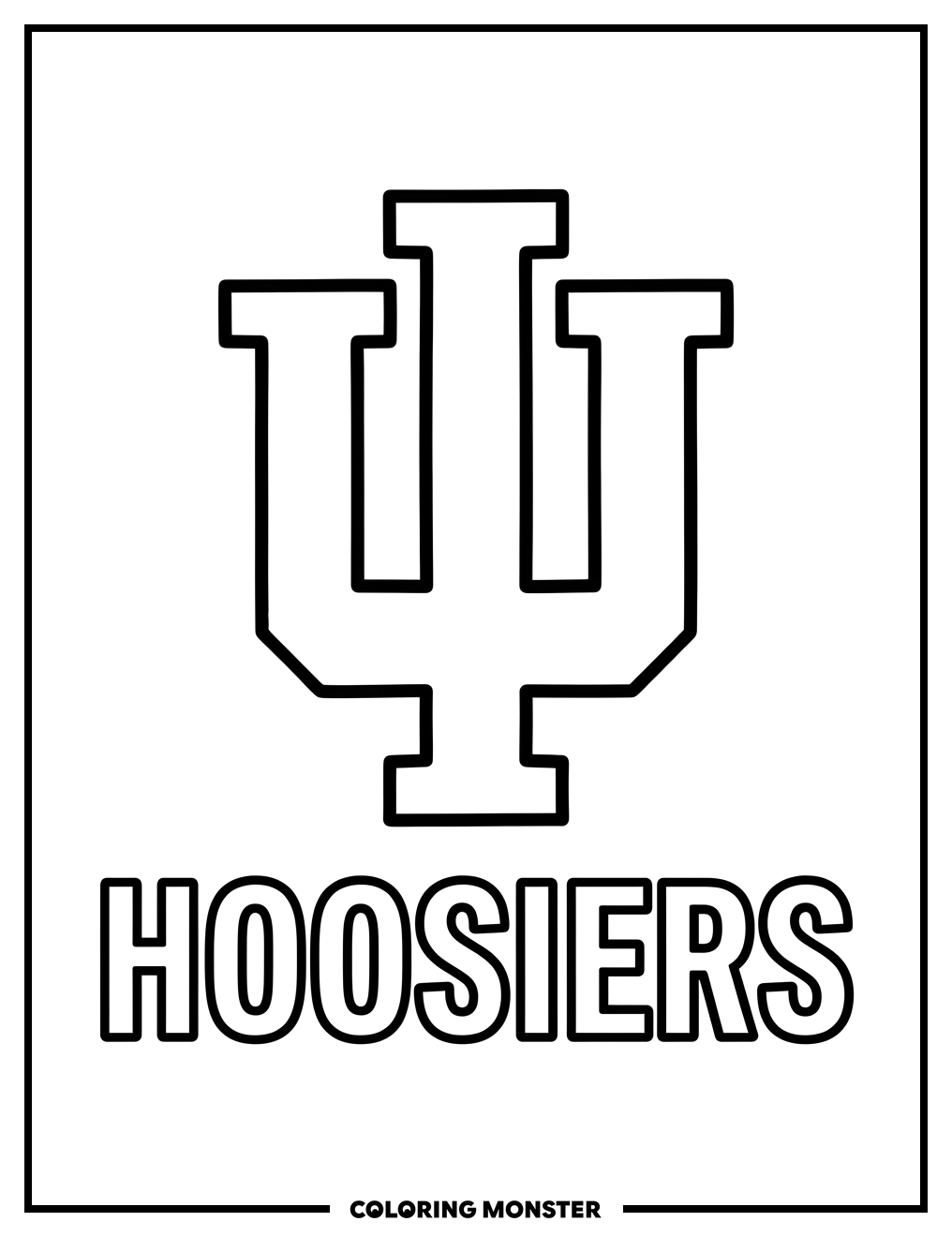 Indiana Hoosiers Logo Coloring Page