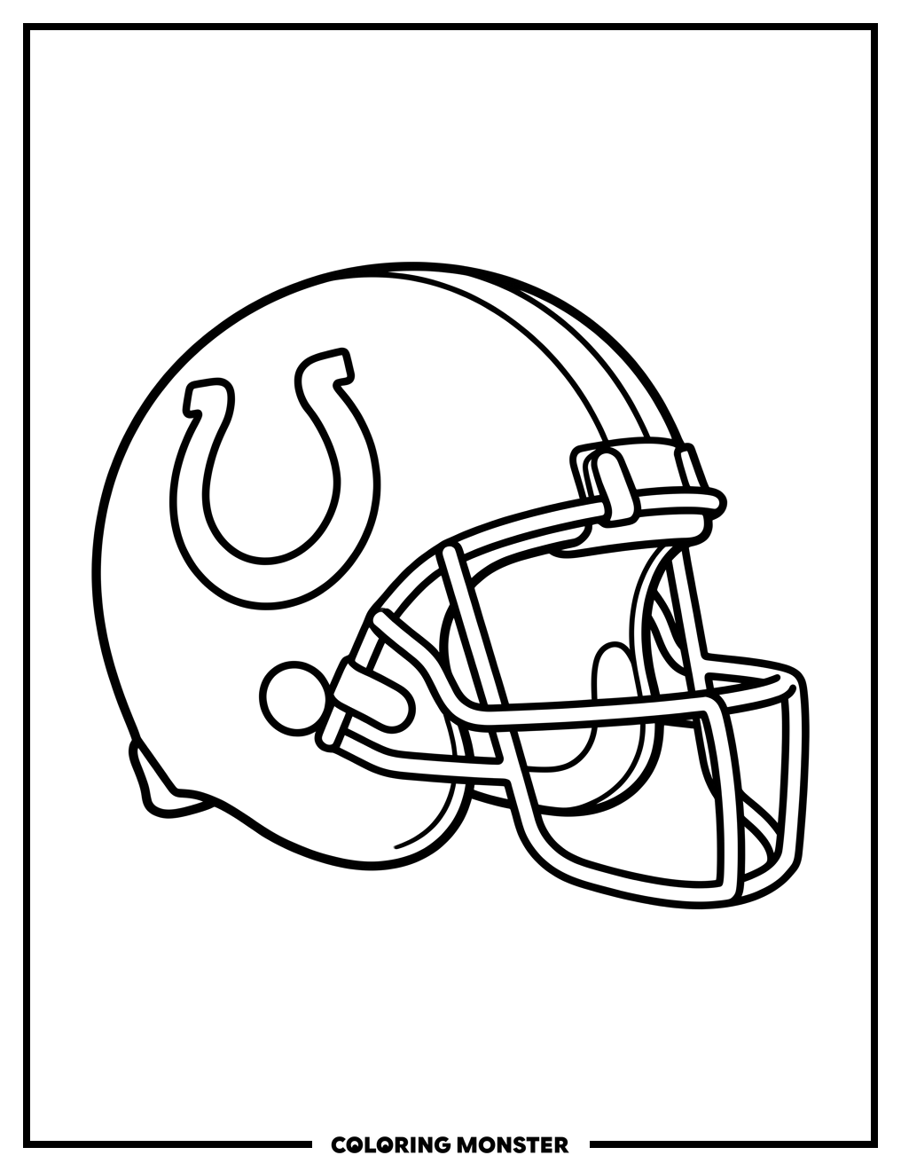 Indianapolis Colts Helmet Coloring Page
