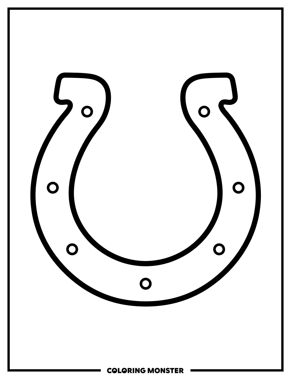 Indianapolis Colts Horseshoe Logo Coloring Page