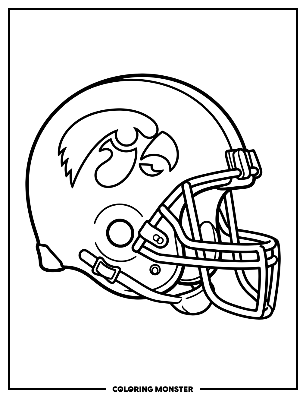 Iowa Hawkeyes Football Helmet Coloring Page