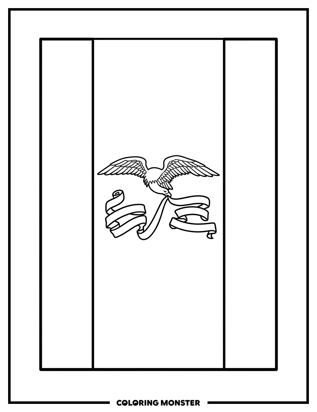 Iowa State Flag Coloring Page