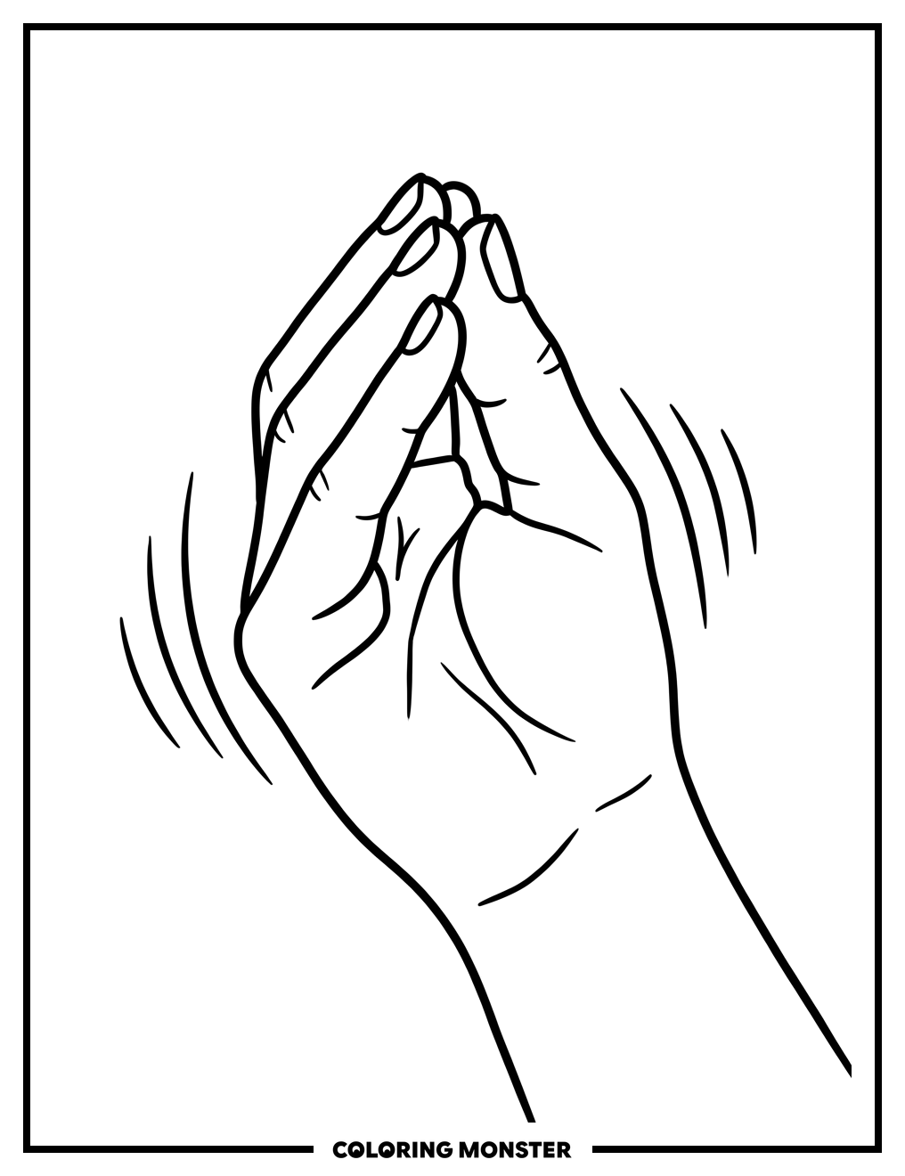 Italian Hand Gesture Coloring Page
